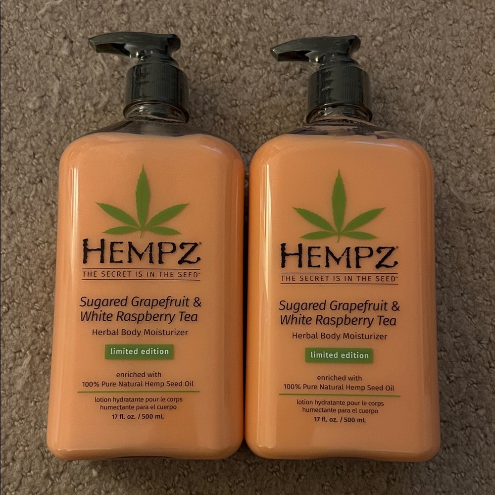 Hempz Sugared Grapefruit & White Raspberry Tea Herbal Body Moisturizer - Peach